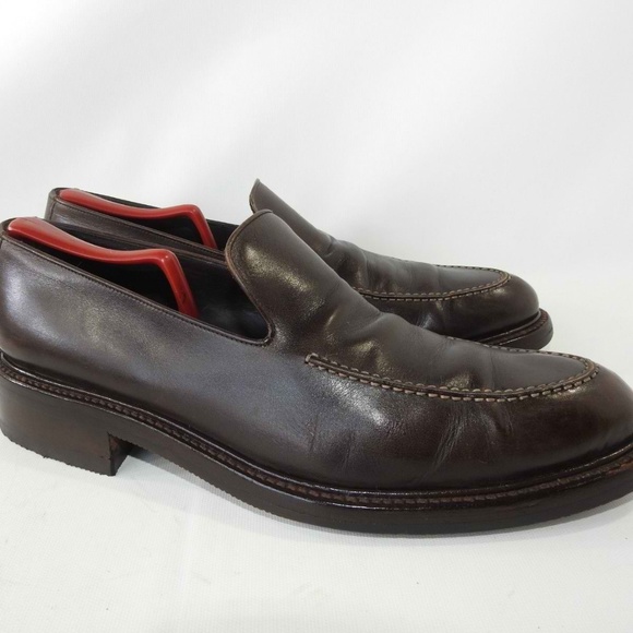 Sergio Rossi Sz 10 Brown Loafers Dress Mens B6D25 main image 7